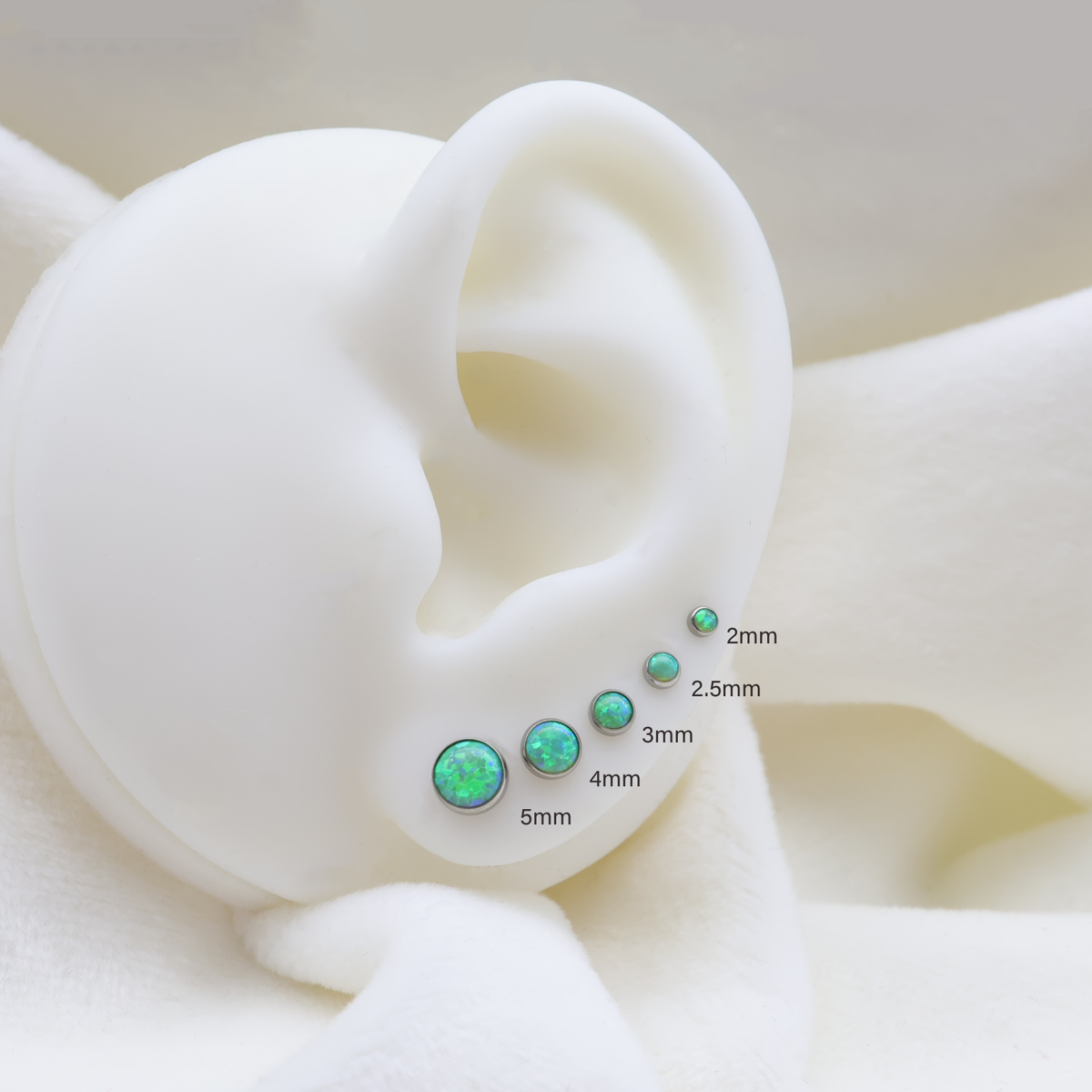 Opal Cabochon Threadless End