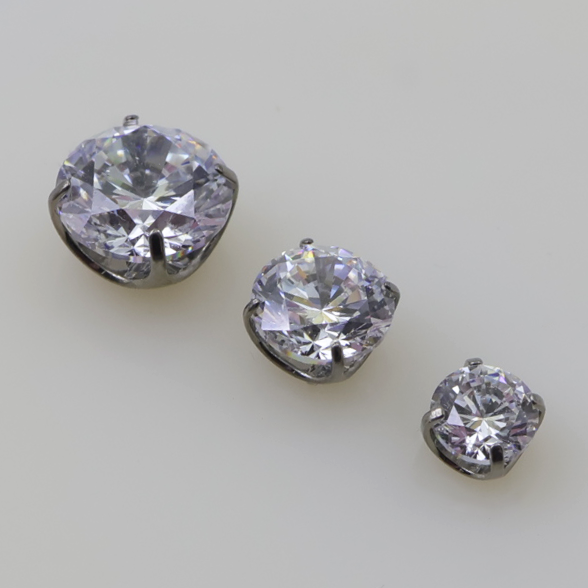 Prong Set Gem Threadless End