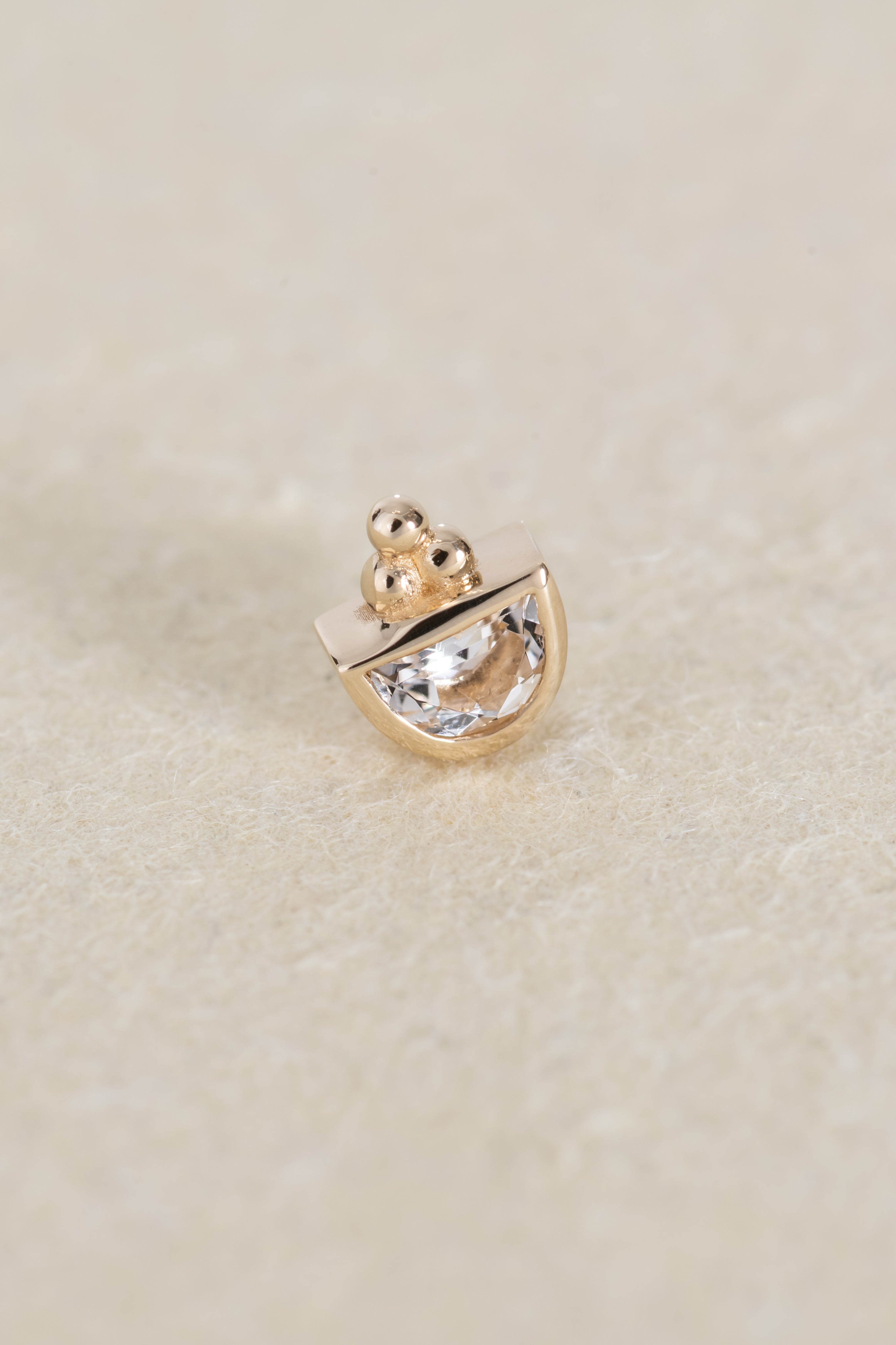 BVLA Half Moon Bezel with Tri Bead Threadless End