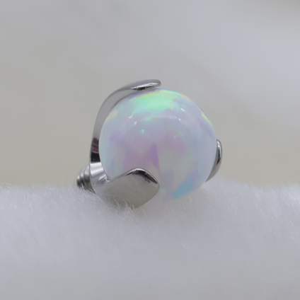 Prong Set Opal Ball Threaded End