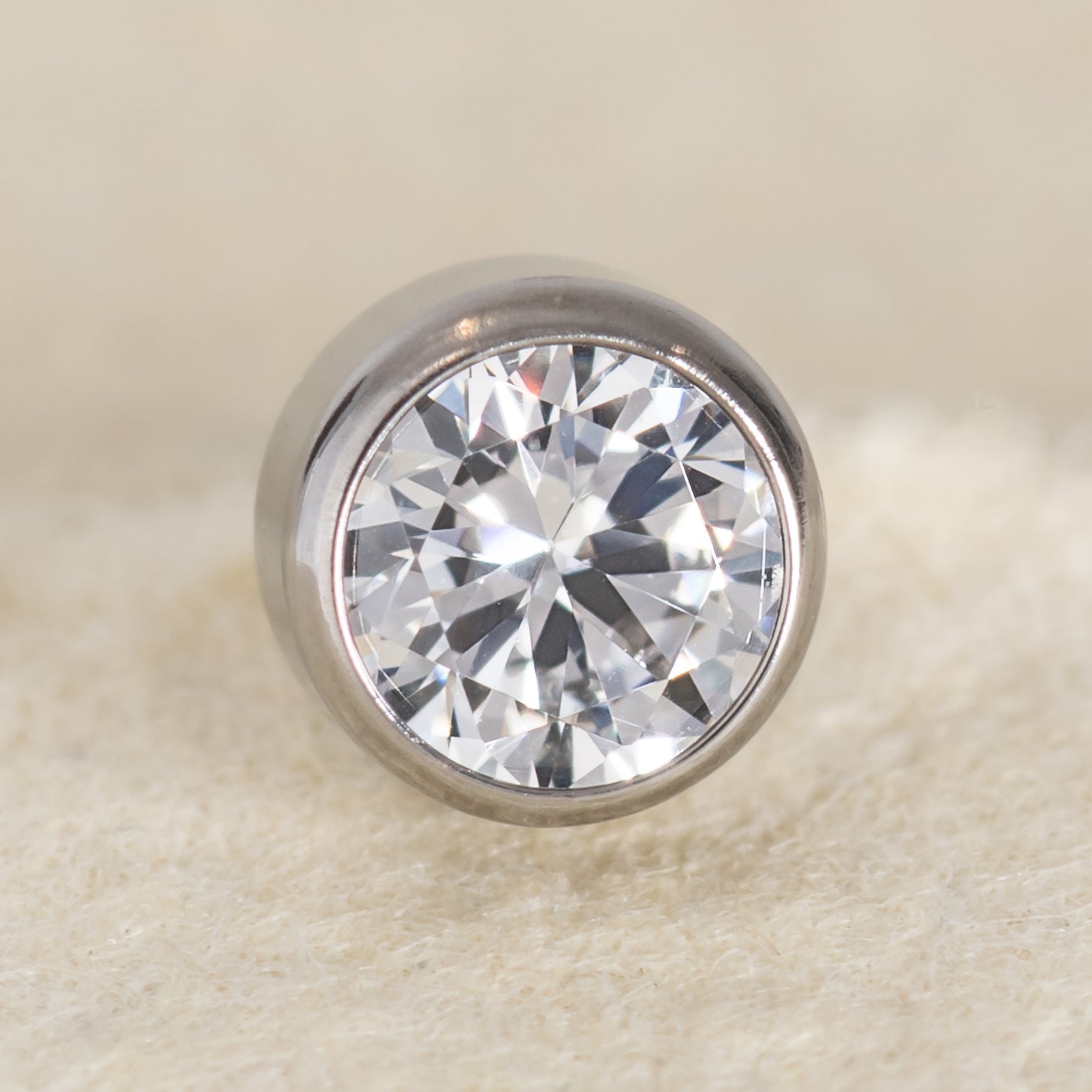 Bezel Set Gem Threadless End