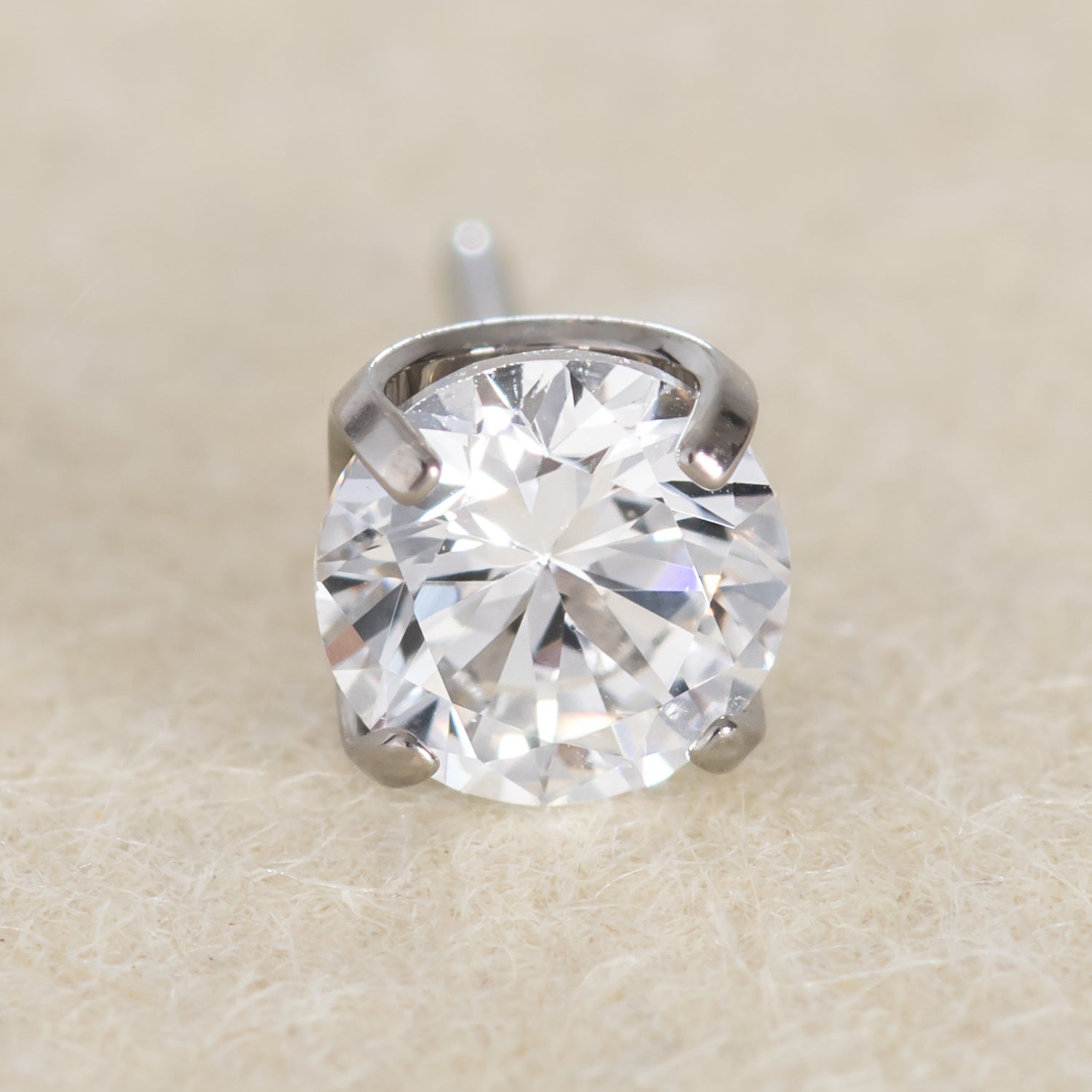 Prong Set Gem Threadless End