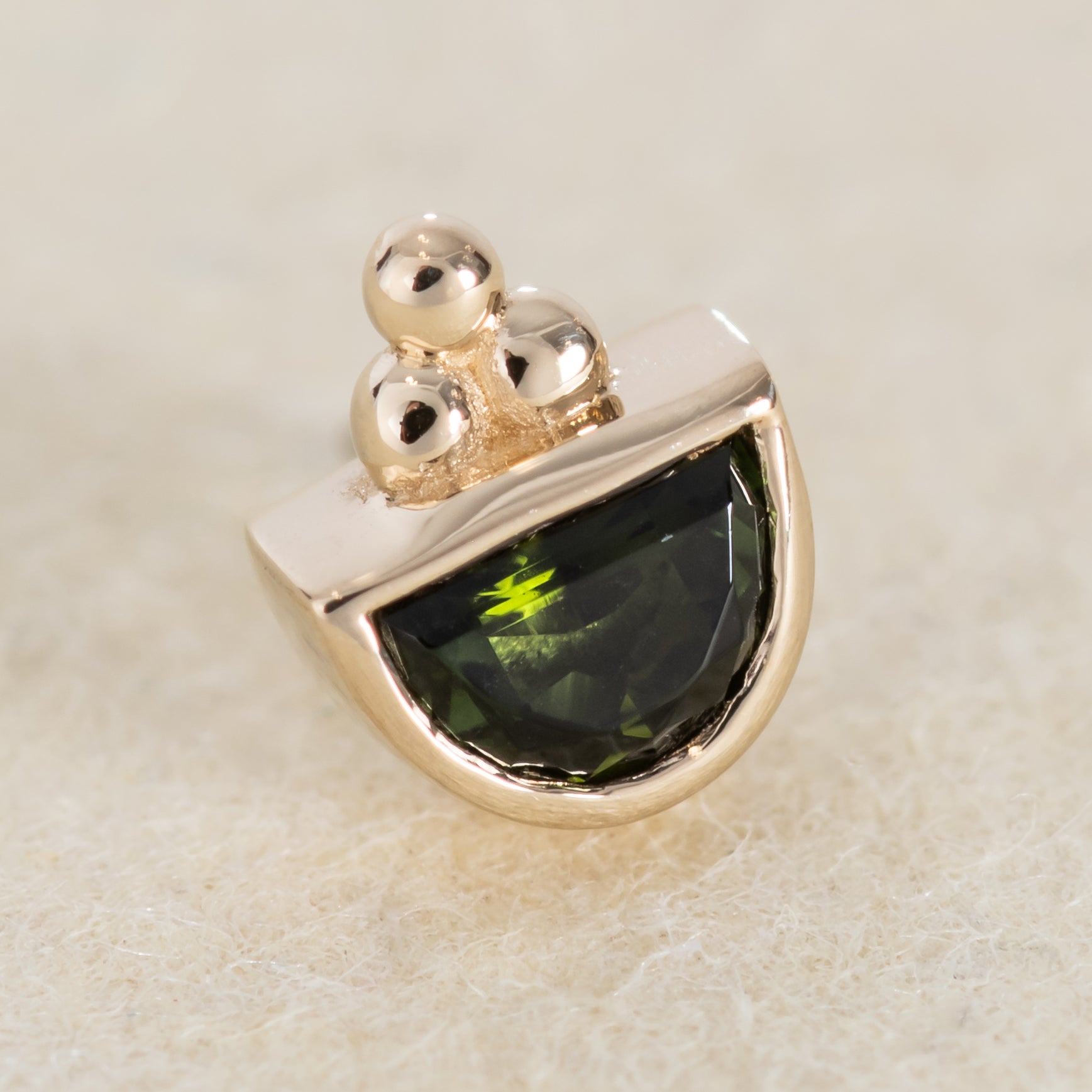 BVLA Half Moon Bezel with Tri Bead Threadless End