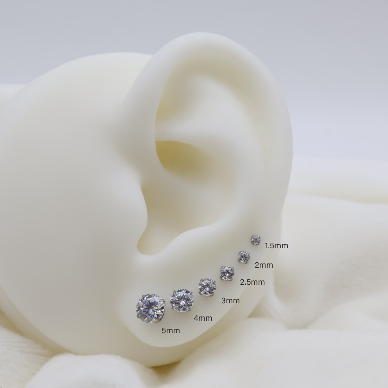 Prong Set Gem Threadless End