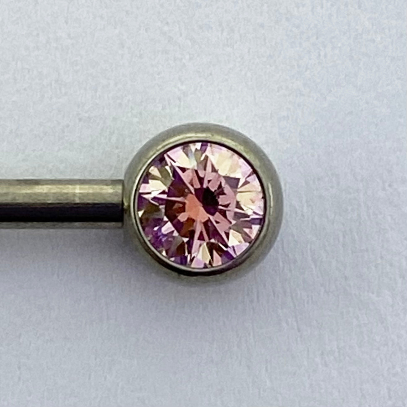 Front Facing Bezel Set Gem Threadless