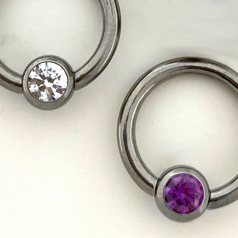 Gem Set Captive Bead