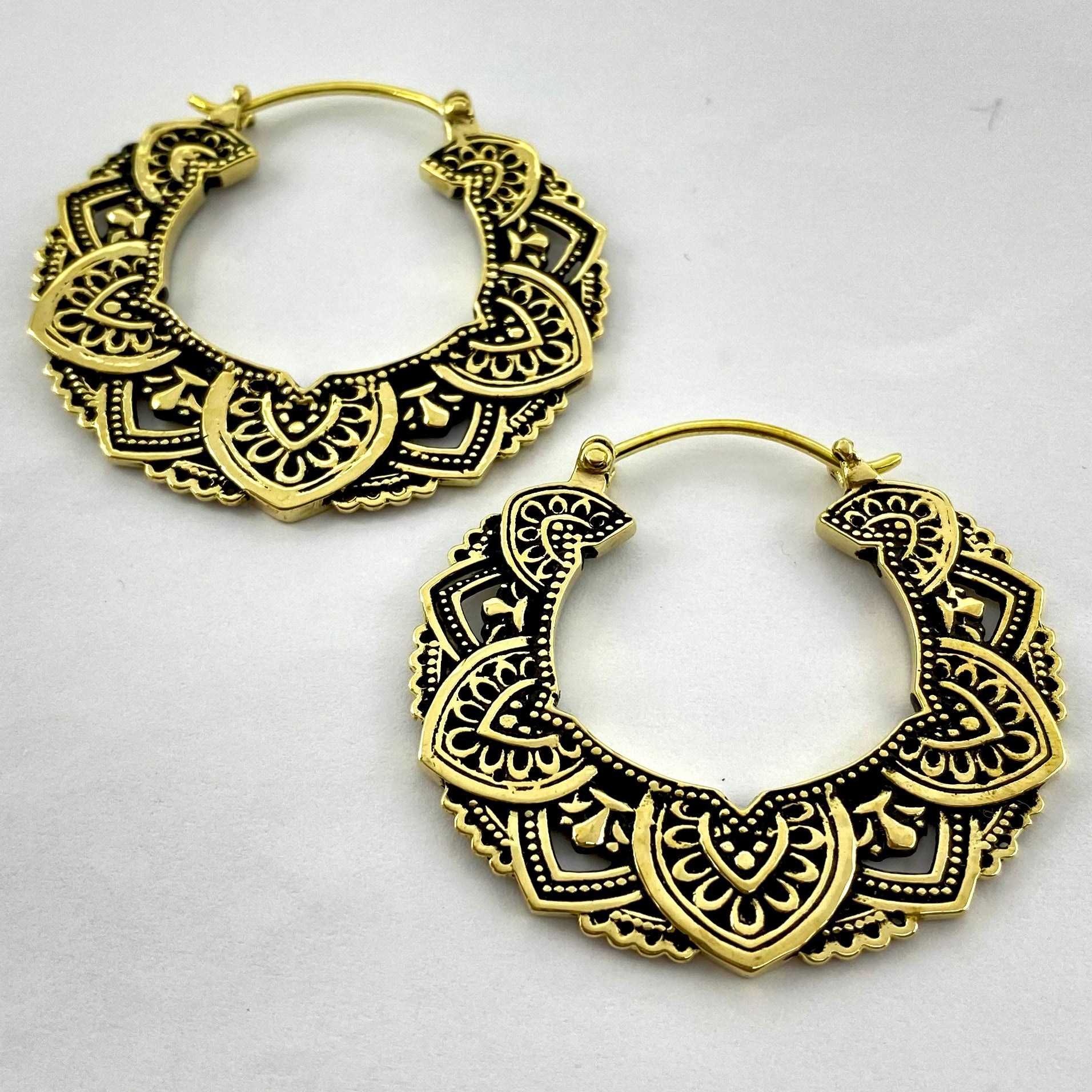 Maya Empress Traditional Earrings Brass