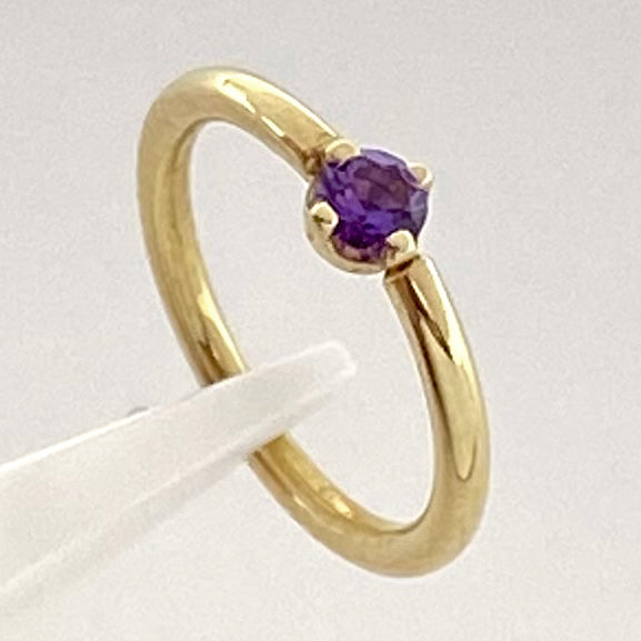 BVLA Round Prong Fixed Seam Ring - Side Facing