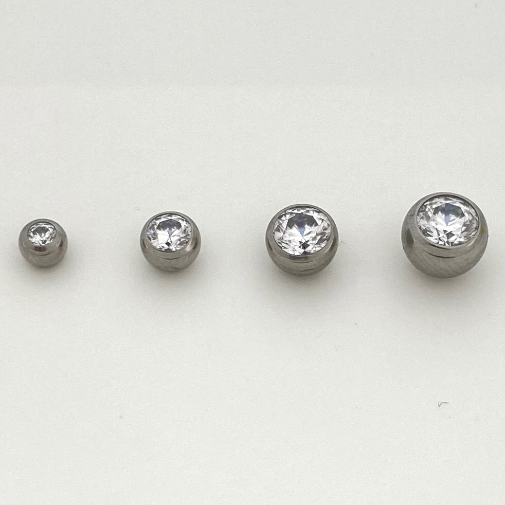 Gem Set Ball Threaded End